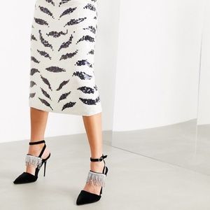 Midi Skirt in Animal Sequin